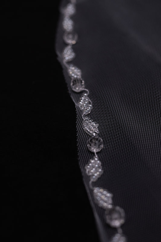 "Opulent Allure" beaded embroidered bridal veil – Rich Elegance